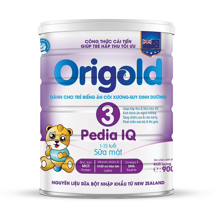 Sữa Origold grow IQ 3 900g